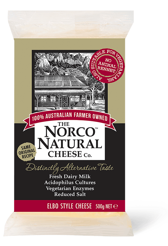 Norco Natural Cheese Co Elbo Style Cheese block 500g - Home Delivery Sydney