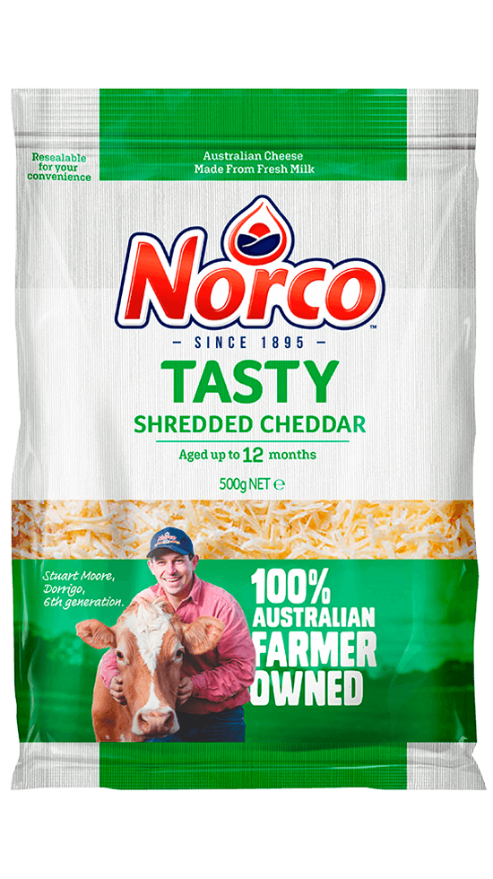 Norco Tasty Cheese Shredded 500g - Home Delivery Sydney