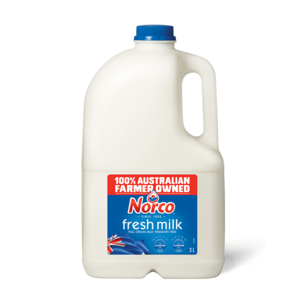 Norco 3L Full Cream Milk - Home Delivery Sydney