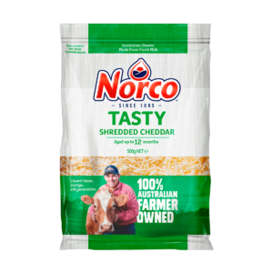 Norco 500g Tasty Cheese Shredded - Home Delivery Sydney
