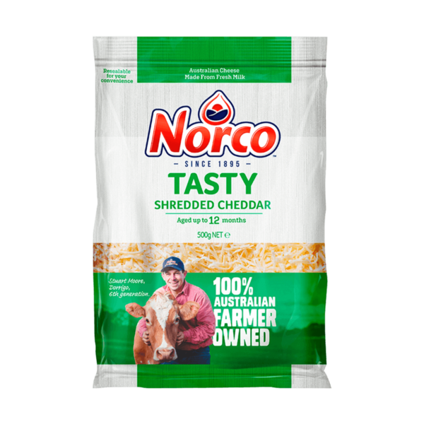 Norco 500g Tasty Cheese Shredded - Home Delivery Sydney