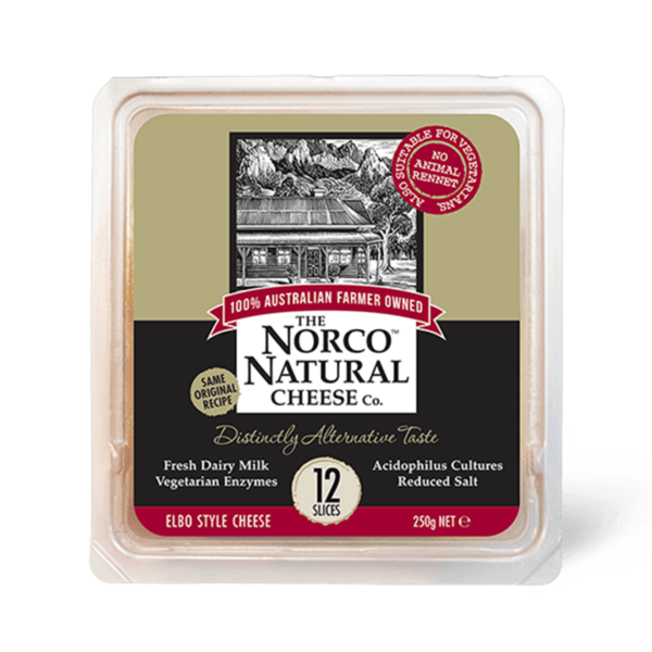 Norco Natural 250g Elbo Style Slice Cheese - Home Delivery Sydney