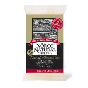 Norco Natural 500g Elbo Style Block Cheese - Home Delivery Sydney