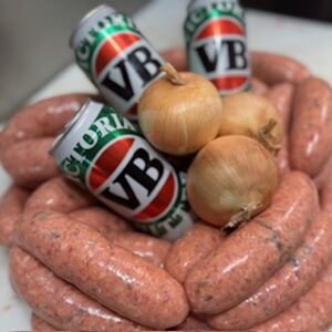 .Beef, Beer & Caramelised Onion Sausage - 1kg - Australia Day Special! Sydney home delivery