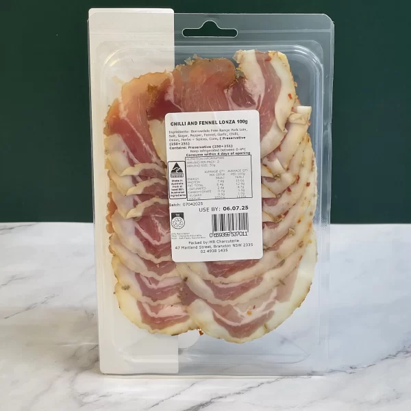 Chilli and Fennel Lonza 100g - Hungerford Meat Co - Image 3